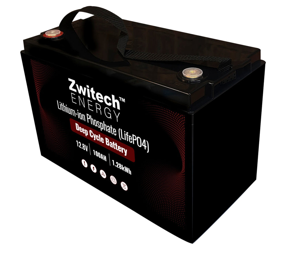 Zwitech Energy 12.8V 100Ah Lithium-ion (LiFePO4) Battery 1.280kWh